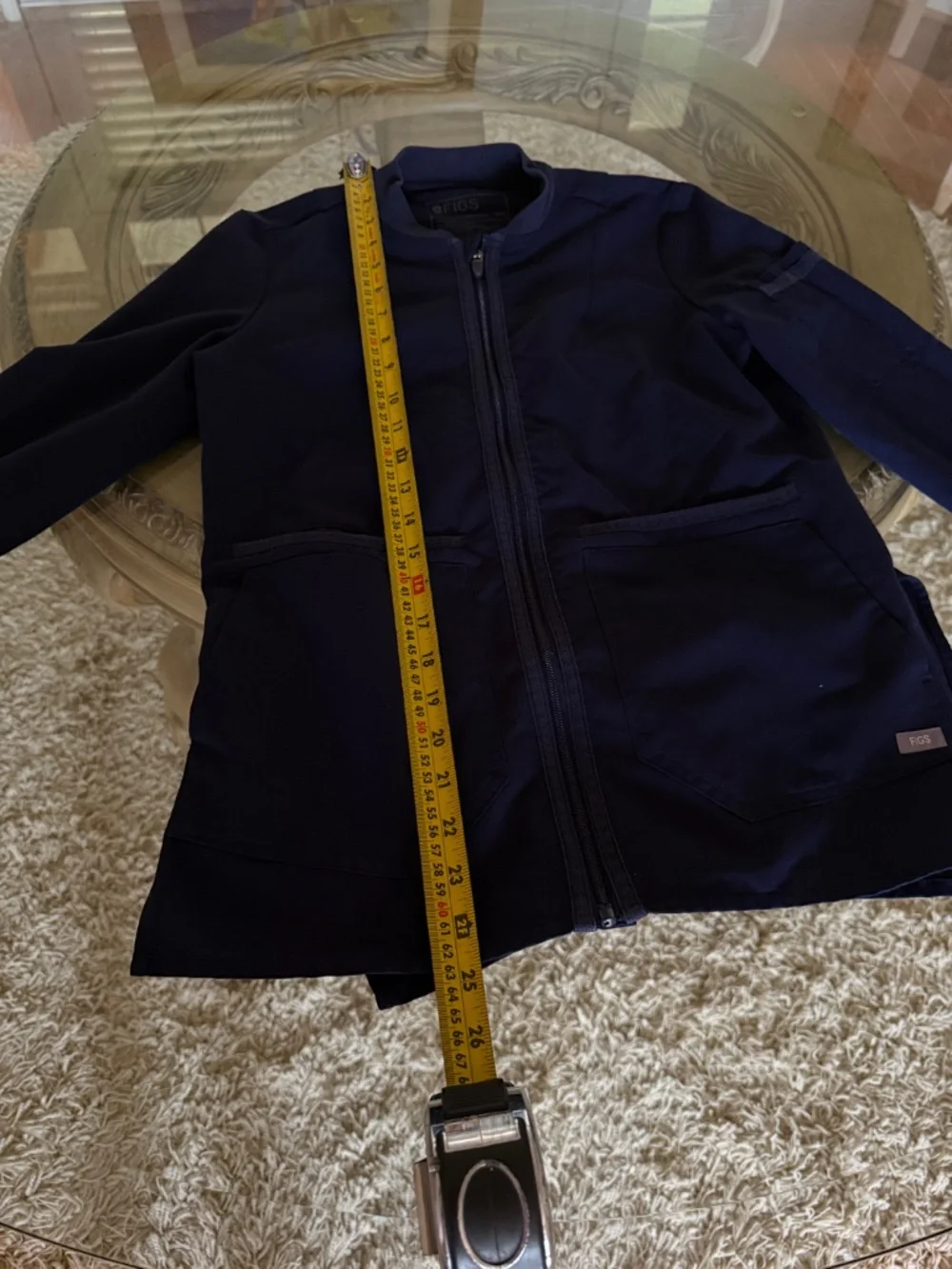 FIGS Technical Scrub Set Womens XXS Navy Blue Bellery Scrub Jacket Yola Pants